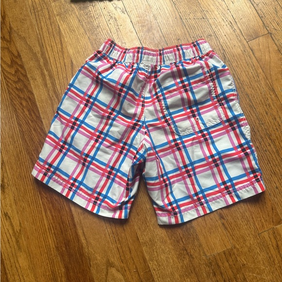 Hanna Andersson Plaid Swim Trunks in Boys Size 130, US 8 VGUC - Picture 2 of 3